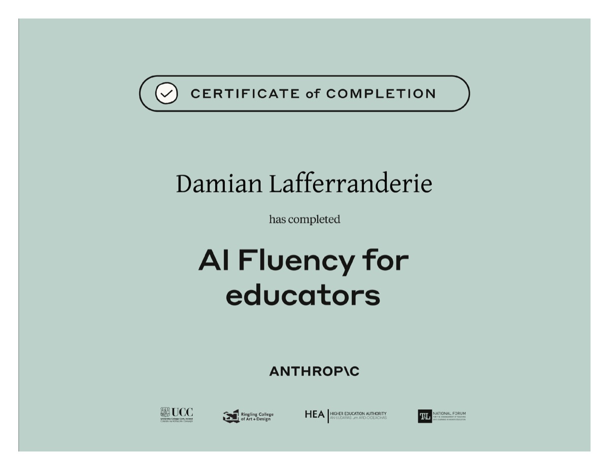 Certificado AI Fluency for Educators — Anthropic
